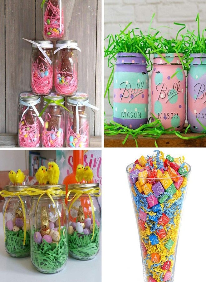 windiy Supla 300g (10.6 oz) 6 Colors Shredded Paper Easter Grass Bag Basket Grass Filler Stuffers Paper Shreds Grass in Hot Pink Yellow Dark Green Light Green Sky Blue Lavender for Easter Egg Hun - Image 5
